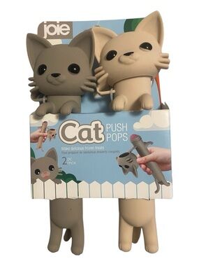 Joie Cat Push Pops Silicone Treat Molds - Gray & Beige